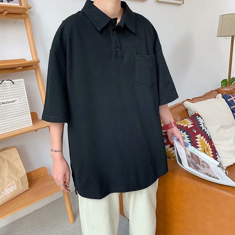 Short-sleeved T-shirt Boys Loose Polo Shirt Half-sleeved Summer Casual Trend T-shirt