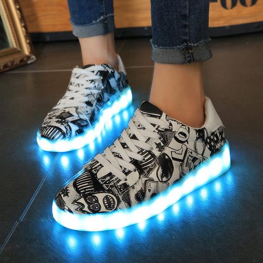 Outdooor Luminous Shoes Fashion Luminous Shoes Fluorescent Shoes Tide Shoes Children 'S Shoes