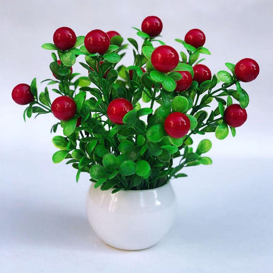 Artificial Flower Ceramic Set Fake Flowers Small Potted Plants Home Decorations Wedding Decoration Decorations Floral Art