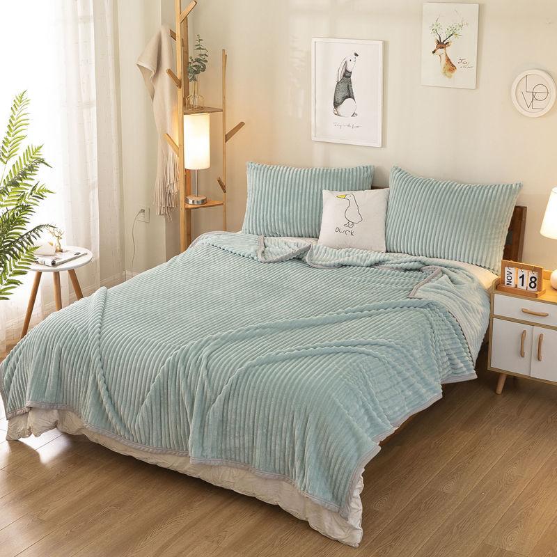 Beibei Fleece Blanket Flannel Coral Fleece Blanket Siesta Quilt Winter Plus Velvet Thick Warm Sheets