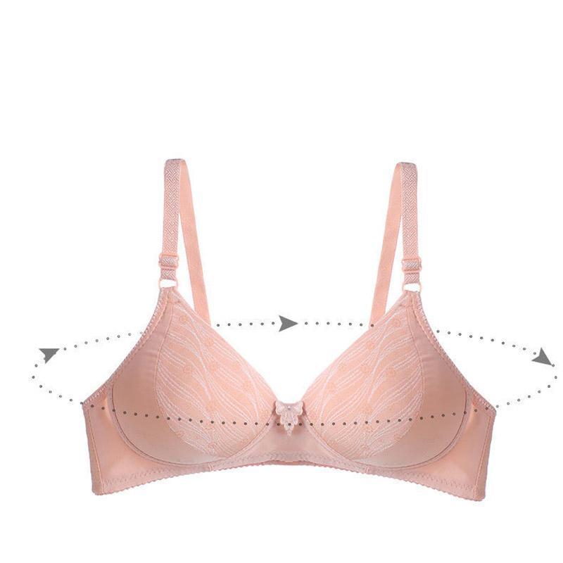 Sexy Comfortable Skin-friendly Breathable Thin No Steel Ring Gathered Adjustable Side-retracted Breasts Women's Underwear Bra