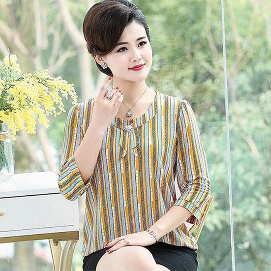 XL-XXXXXL Women's Spring Summer Large Size Chiffon Thin Shirt Loose Tops Slim All-match Casual Printing Bottoming Shirt