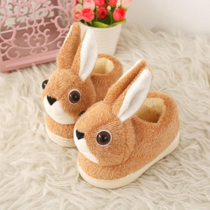 Children's Baby Cotton Slippers Home Slip-resistant Thickened Plus Velvet Slippers
