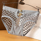 Feminine Lace Cotton Panties Large Mesh Mesh Hollow Waist Underwear Ladies Metal Breathable Briefs