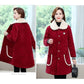 Plus Velvet Thick Blouse Mid-length Women's Clothing Casual Fur Collar Coat Cotton Blouse Winter Loose Large Size Home Wear