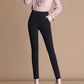 Plus Fleece Leggings Women's Outer Wear Black Winter Nine-point Feet Pants Tight-fitting High-waist Thickened Women's Trousers