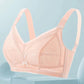 Women's Sexy Lace Large Size Underwear for Big Breasts Comfortable Adjustable Ultrathin Bra Female Full Cup Underwear Gather No Steel Ring Brassiere