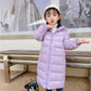 Girls Long Over The Knee Down Jacket Warm and Windproof Plus Down Thickened Winter White Duck Down
