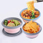 3Pcs Folding Camping Bowl Set Portable Silicone Kitchen Containers for Travel Outdoor Camping