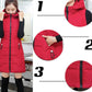 Autumn and Winter Down Cotton Vest Women's Mid-length Slim Waistcoat Waistcoat Was Thin Cotton Jacket Plus Size