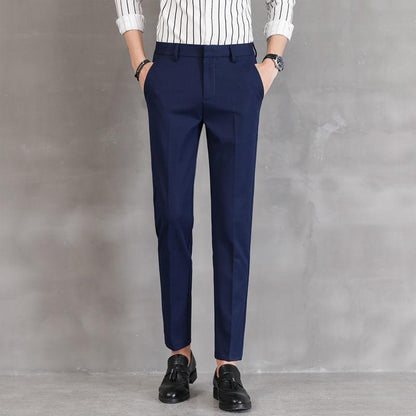 Casual Pants Men's Summer Thin Small Trousers Business Stretch Trousers