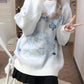 Women Sweater Anime Knitted Jumper White Black Pink Pullover Sweaters Fashion Autumn Winter Lady Knitwear Top Clothes