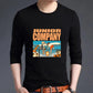 Autumn Men's Long-sleeved T-shirt Bottoming Shirt Slim Trend Printing Top Student T-shirt Round Neck Pullover