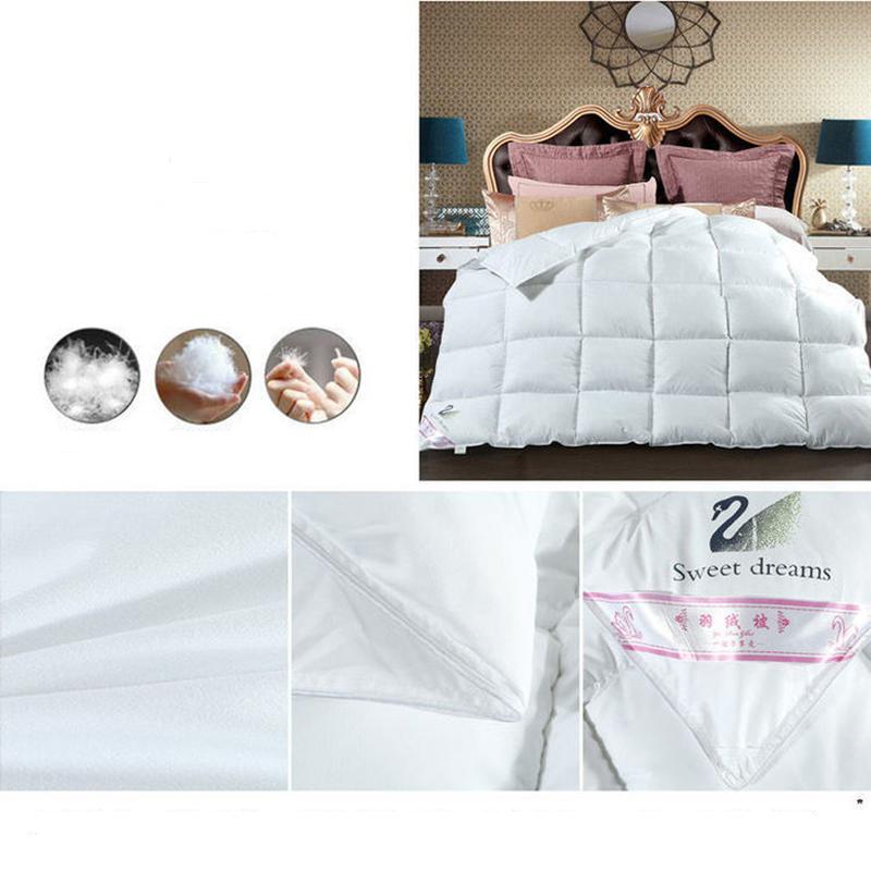 High-grade White Goose Down Duvets Quilt Thickening Winter Comforters Cotton Cover King Queen Twin Size