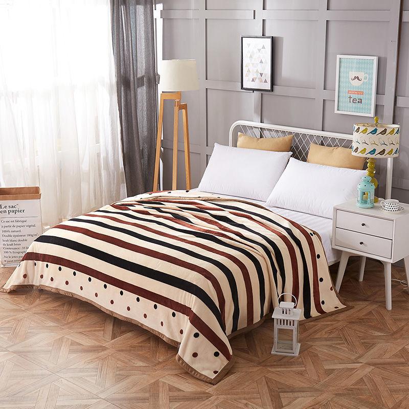Flannel Blanket Bed Sheet Autumn and Winter Thickening Warm Blanket Sheet Double Blanket Cushion Coral Fleece Blanket Lunch Break Blanket Sofa
