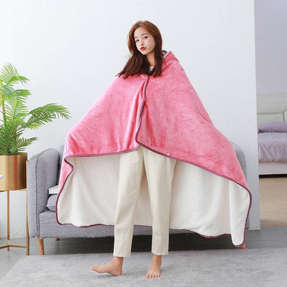 The Blanket Is Thickened In The Winter Single Blanket Napping Blanket Flannel Blanket R Artificial Lamb Wool Shawl Cloak Warm and Soft