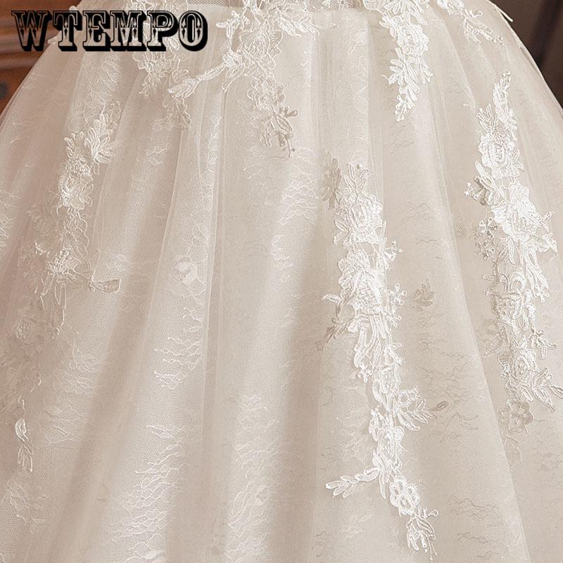Formal Sexy Sweetheart Lace Ball Gown Wedding Dresses Flowers embroidery Bridal Gown