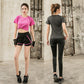Sexy Yoga Wear Short-sleeved Single Top Trousers Women Quick-drying Running Sports Fitness Clothes Beginners Can Wear Sweat-absorbent and Breathable