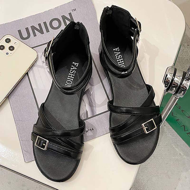 Female Summer All-match Student Fairy Style Flat Shoes Rome Shoes