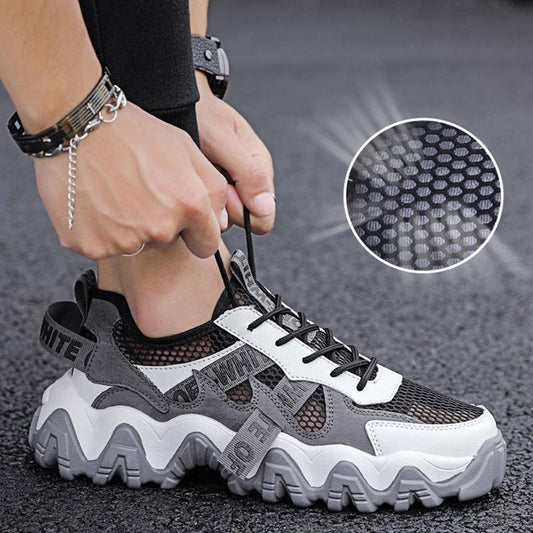 Shoes Men's Summer Hollow Breathable Mesh Student Deodorant Sports Shoes Men's Light Running Shoes