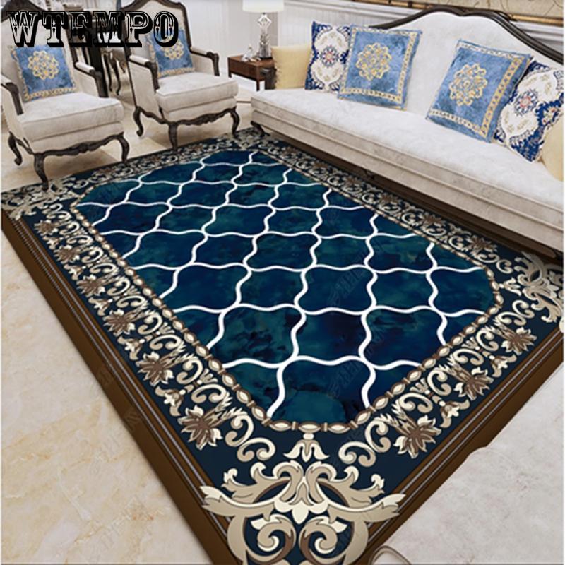 Big Size Persian Carpet Living Room Coffee Table Carpet Rectangle Ground Mat Classical Home