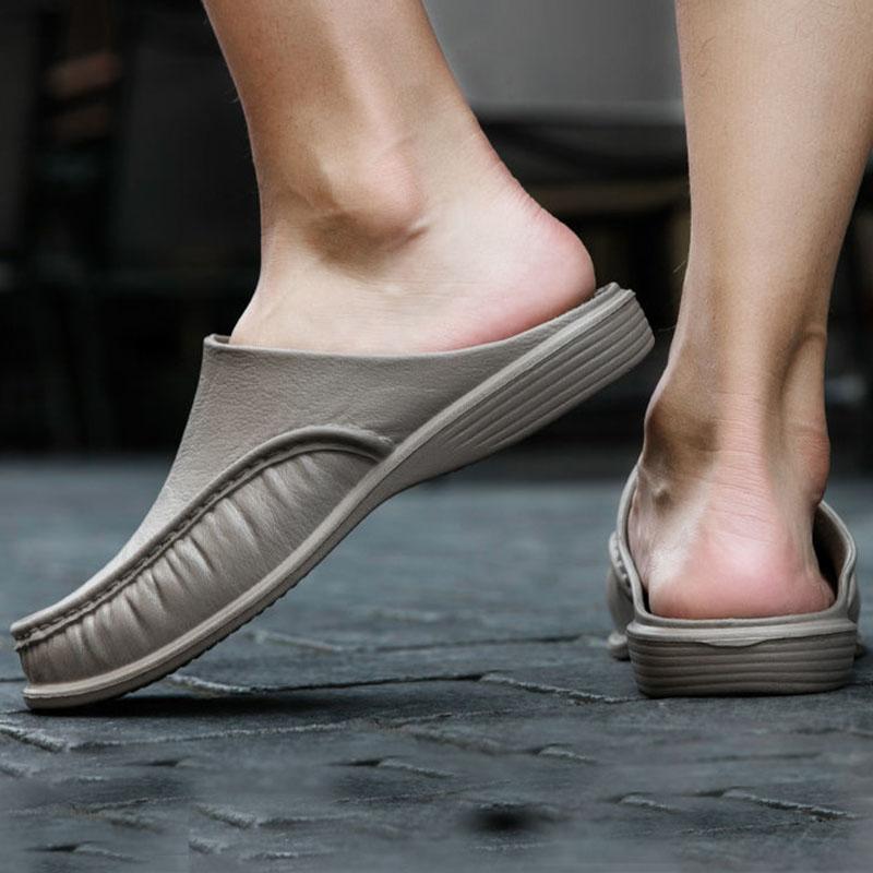 Summer Korean Version of The Trend of Non-slip Baotou Half Slippers One Pedal Lazy Shoes Large Size Sandals