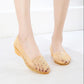 Crystal Toe Cap Sandals Women Fashion Casual Non-slip Transparent Hollow Sandals and Slippers Comfortable Net Shoes for Outer Wear In Summer