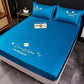 Three-piece Embroidered Ice Silk Mat Bed Ice Silk Mat with Foldable and Machine Washable Sheets