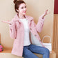 Lapel Lamb Wool Coat Winter Fashion Short Thick Warm Plush Cotton Coat Suitable for Young and Middle-aged Women
