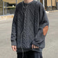 Sweater Men's Autumn and Winter Thickened Warmth and Comfortable Loose Pullover Sweater