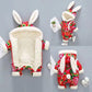 Baby Big Flower One-piece Winter New Year's Clothing New Year's Clothing Baby Festive Romper Plus Cotton Padded Outing Clothing