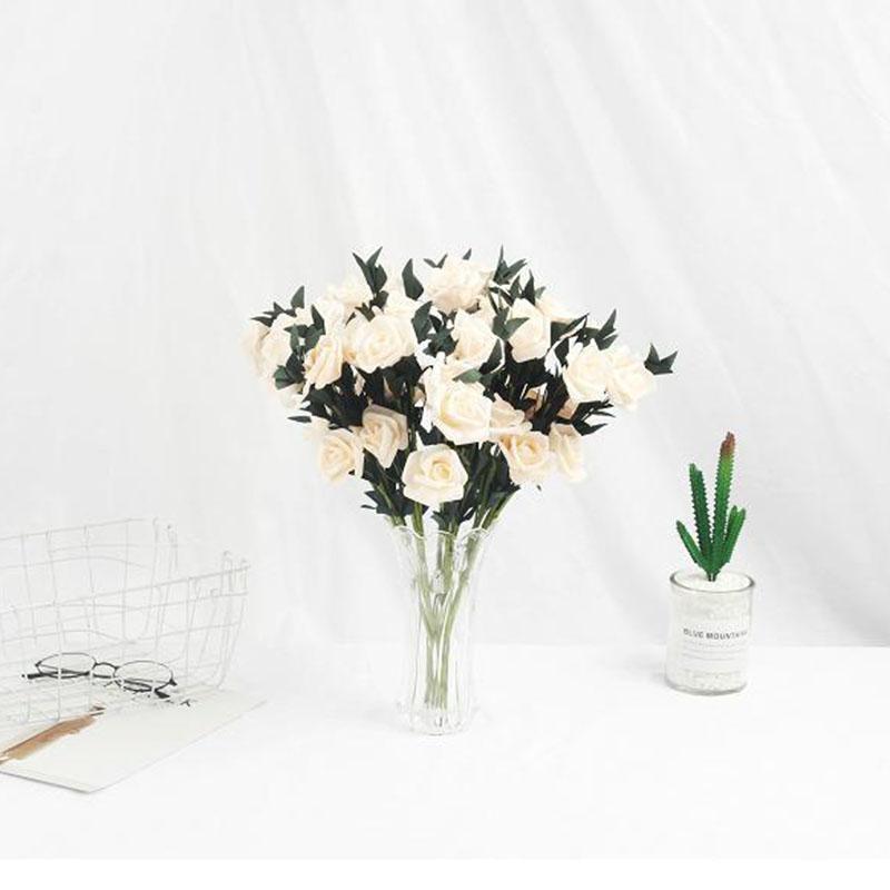 Simulation Foam Rose Fake Bouquet Living Room Flower Arrangement Fake Flower Desktop Decoration Photo Hand Stick Flower