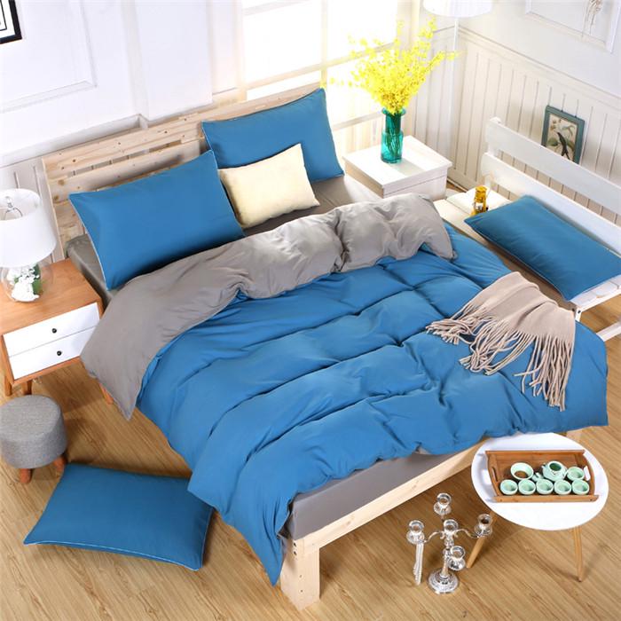 Luxury Solid Color Bed Linens Set Red Microfiber Bed Set Bedclothes Comforter