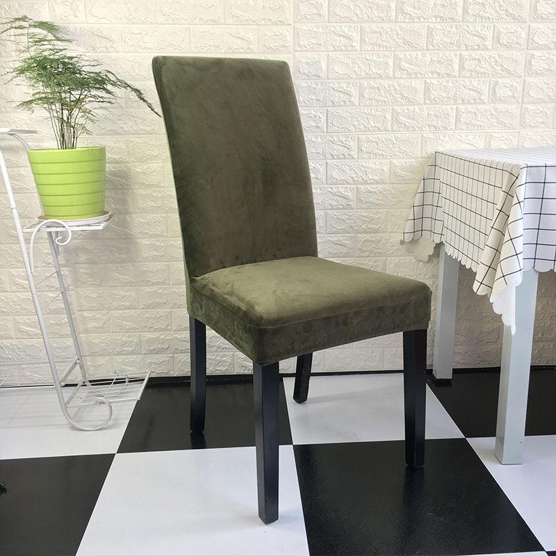 1/2/4/6pcs Solid Color Chair Cover Soft Fox Pile Fabric Chair Covers for Kitchen Dining Room Wedding Banquet Hotel