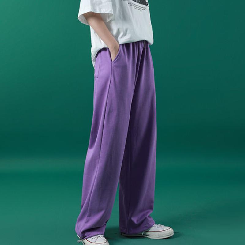 Summer Thin Straight Hole Casual Sports Pants Female Student Korean Version Loose and Thin Drape Mopping Trousers