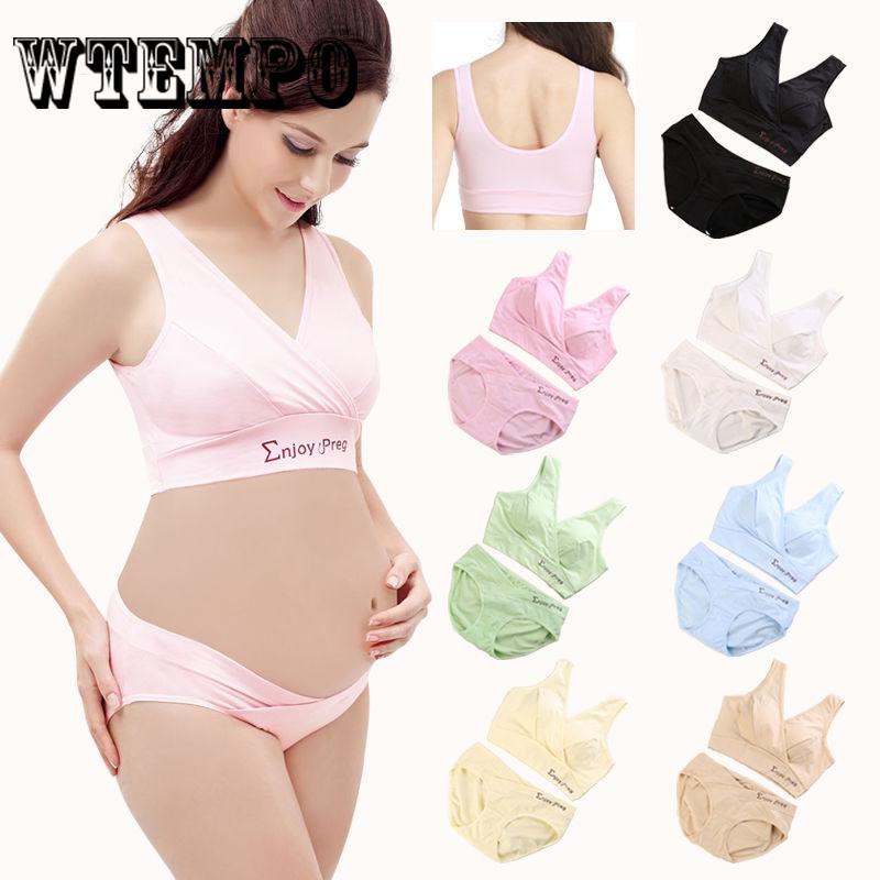 Panties Pregnant Women Low Waist Briefs U Shape Maternity Underwear Fedding Bra Set