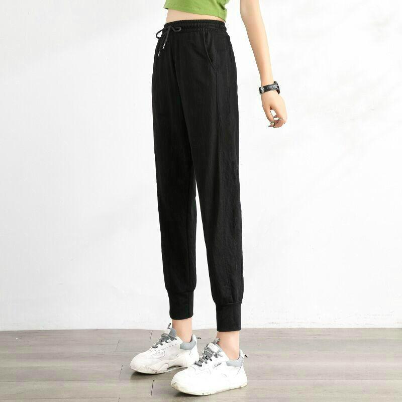 Summer Thin Sports Pants Female Students Large Size Casual Pants The Feet Were Thin and Loose Wild Harem Pants Ladies