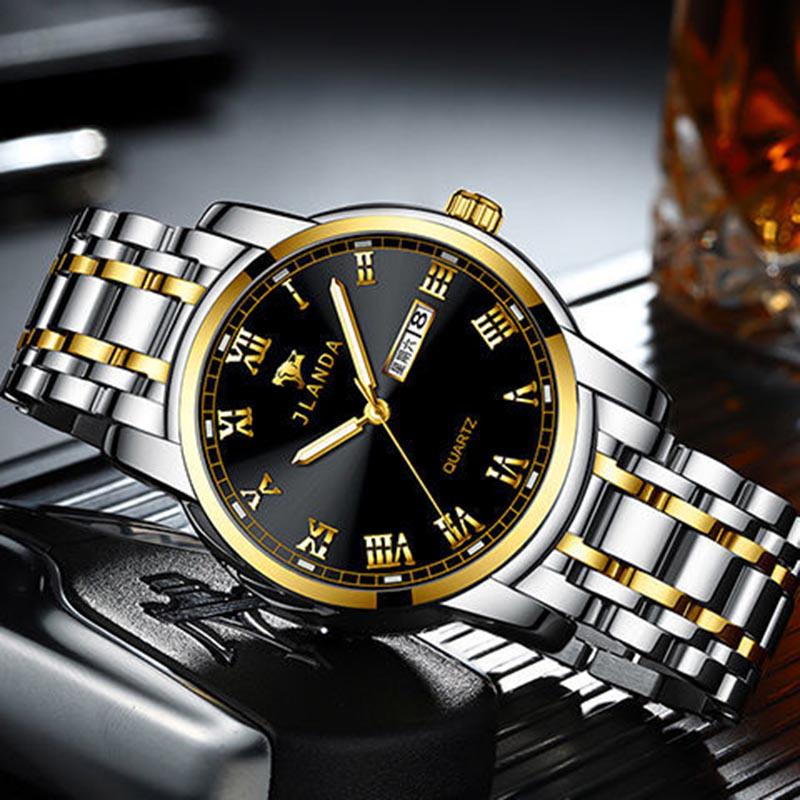 Men Mechanical Watches Multifunctional Automatic Watch Complete Calendar Gold Clock