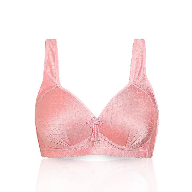 Large Size Thin Section Large Cup No Steel Ring Bra Non-magnetic Gather Adjustment Type Breast-receiving Vest Bra
