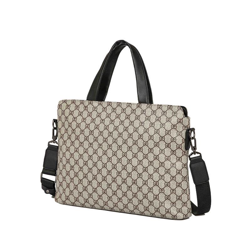 Business Briefcase Men Large-capacity Plaid Wear-resistant Handbag Crossbody Bags Shoulder Bag
