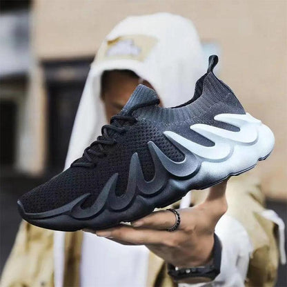 Men's Coconut Shoes Spring Sports Shoes Boys Breathable Mesh Shoes Lightweight Casual Shoes Comfortable Fitness Shoes Flying Knit Shoes