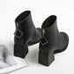 Women's Mid-heel Soft Leather Ankle Boots Chunky Heel Fashion Martin Boots All-match Plus Size Ladies Leather Boots