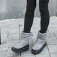 Women's Wear-resistant Ski Boots Down Warm Boots Winter Thick Cotton Shoes Outsole Home Shoes Mother Boots