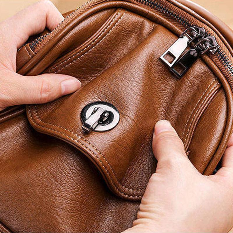 Multifunctional Backpack Handbag Trend Korean Fashion Simple and Versatile Soft Leather Small Backpack