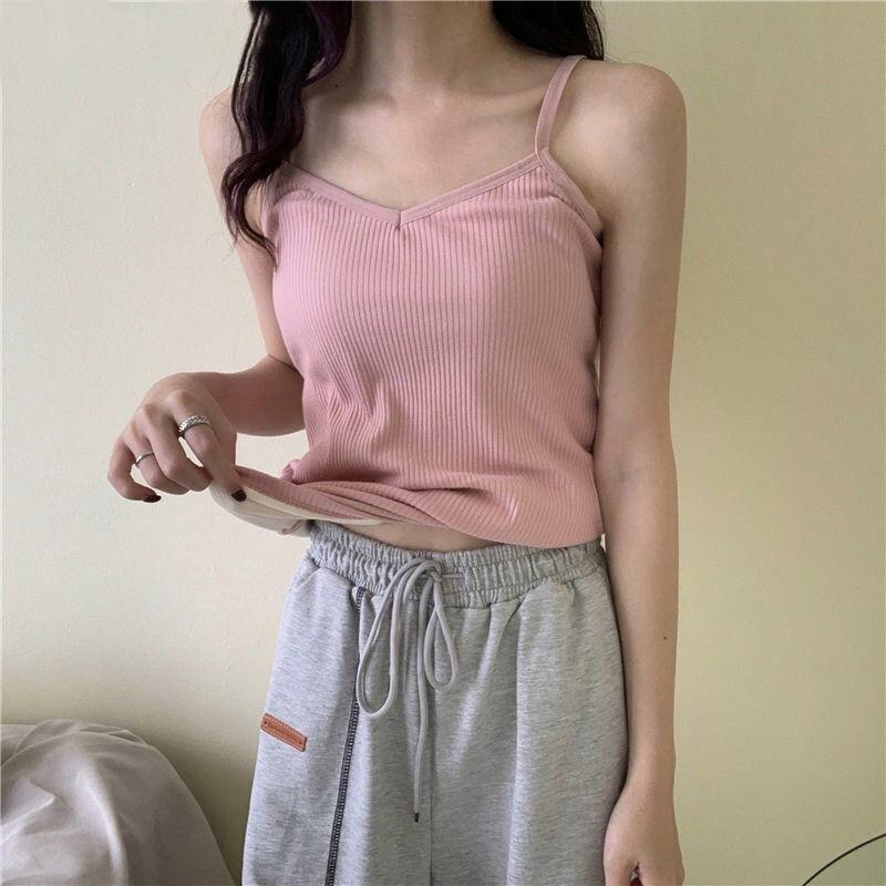 Winter Camisole Crop Top Women Plus Velvet Bralette Spaghetti Strap Corset Tank Top Winter Warm Thermal Vest Innerwear Bralets Yk2 Cami Black