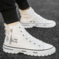 Breathable Comfortable Sneakers Casual Shoes Walking Shoes Fashion Versatile Men's High Top Canvas Shoes
