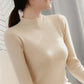 Pofulove Bottoming Shirt Half Turtleneck Sweater Women's Autumn Winter Tops Slim-fitting Tight