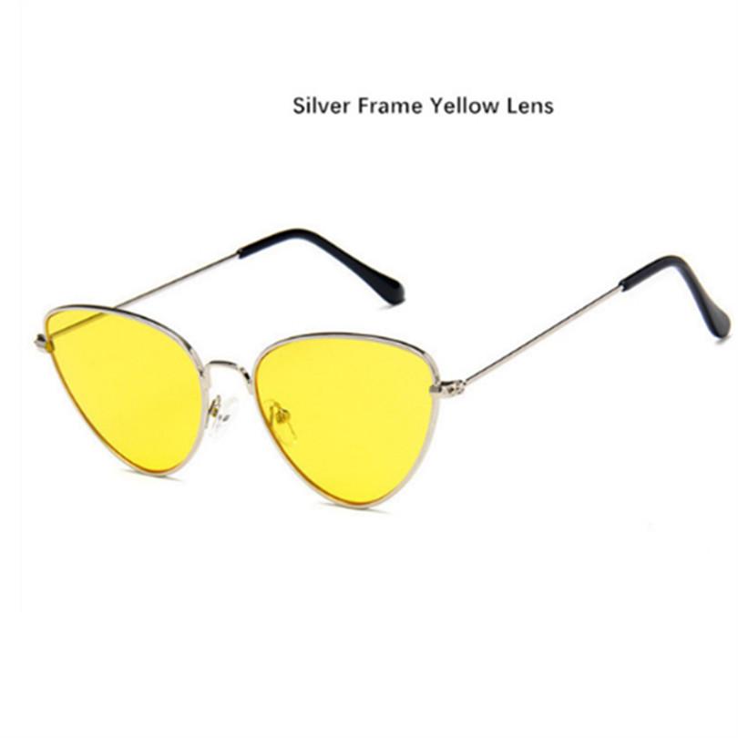Light Weight Sunglasses Retro Cat Eye Sunglasses Men Women Yellow Red Lens Sun glasses Male Female V