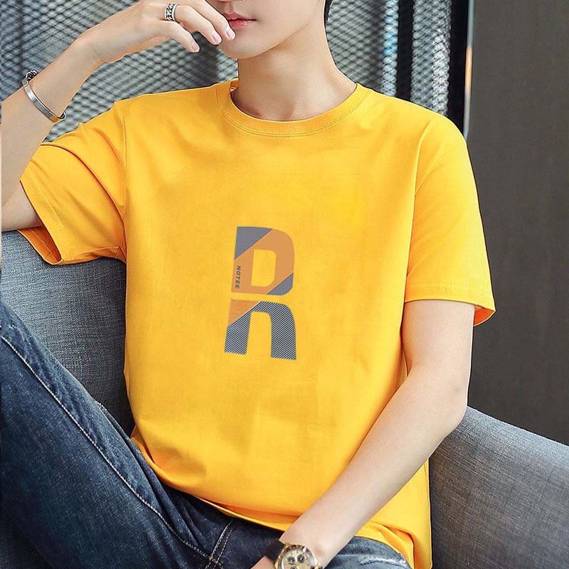 Summer Thin Short-sleeved T-shirt New Men's Upper Clothes Loose Cotton T-shirt