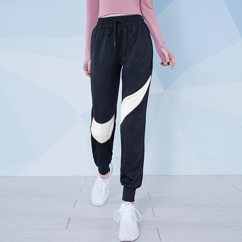 Sports Trousers Women's Spring and Summer Running Training Close-up Trousers Loose and Thin High-waist Yoga Pants